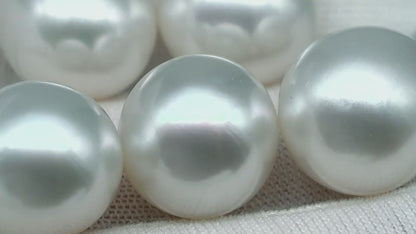 14-15mm  Near Round South Sea Pearl with Amazing Luster and Natural White Color No Blemish, Loose Single Pice Undrilled, SKU # 1955SS