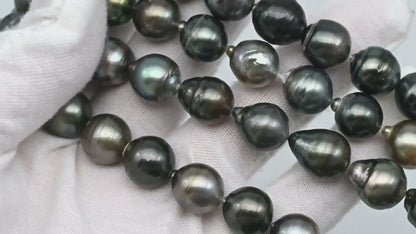 11-12mm Multicolor Tahitian Pearl Bead with High Luster, In Full Strand with Blemishes for Making, SKU # 2272TH