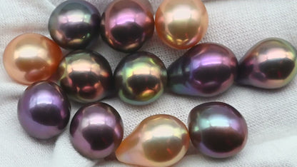 11-12mm Edison Pearl Loose Single Piece with Natural Colors and High Lusters, Choose Undrilled or Large Hole, SKU # 1809EP