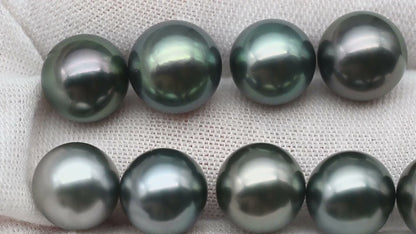 10-11mm AAA High Quality Round Tahitian Pearl in Natural Color and Very Nice Luster, Single Piece Loose Undrilled, SKU # 2087TH
