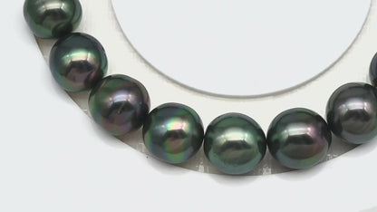 9-10mm Tahitian Pearl Short Strand (No Hole), Near Round or Drop with High Luster and Natural Colors, SKU # 3194TH