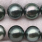 9-10mm High Quality Round Tahitian Pearl in Natural Color and Nice Luster with Minor Blemishe, Single Piece Loose Undrilled, SKU # 2086TH