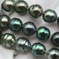 8-9mm Drop Tahitian Pearl in Full Strand with Natural Color and High Luster, For Jewelry Making with Blemishes, SKU # 1850TH