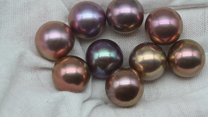 13-14mm Edison Pearl Round Natural Coors and Super High Luster in Undrilled, Half Drilled, Full Drilled or Large Hole, SKU # 1777EP