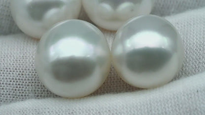 13-14mm Near Round South Sea Pearl with Amazing Luster and Natural White Color with Minor Blemish, Loose Single Pice Undrilled, SKU # 1971SS