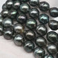 9-10mm Drop Tahitian Pearl in Full Strand with Natural Color and High Luster, For Jewelry Making with  Minor Blemishes, SKU # 2389TH