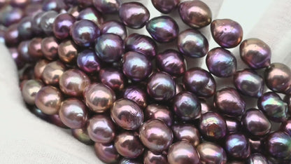 9-11mm Edison Pearl in Full Strand, Freshwater Pearl in Natural Colors with High Luster, Pre-Strung for Jewelry Making, SKU # 3109EP