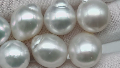 14-15mm White South Sea Pearl in Drop Shape with Natural Color and High Luster, Loose Undrilled Single Piece with Minor Blemish, SKU# 1755SS