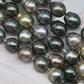 10-11mm Multicolor Round Tahitian Pearl Bead with High Luster, In Full Strand with Blemishes for Making, SKU # 2268TH