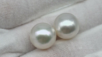 14-15mm White South Sea Pearl Round with  Natural Color, One Piece Loose Undrilled for Jewelry Making, SKU # 3238WS