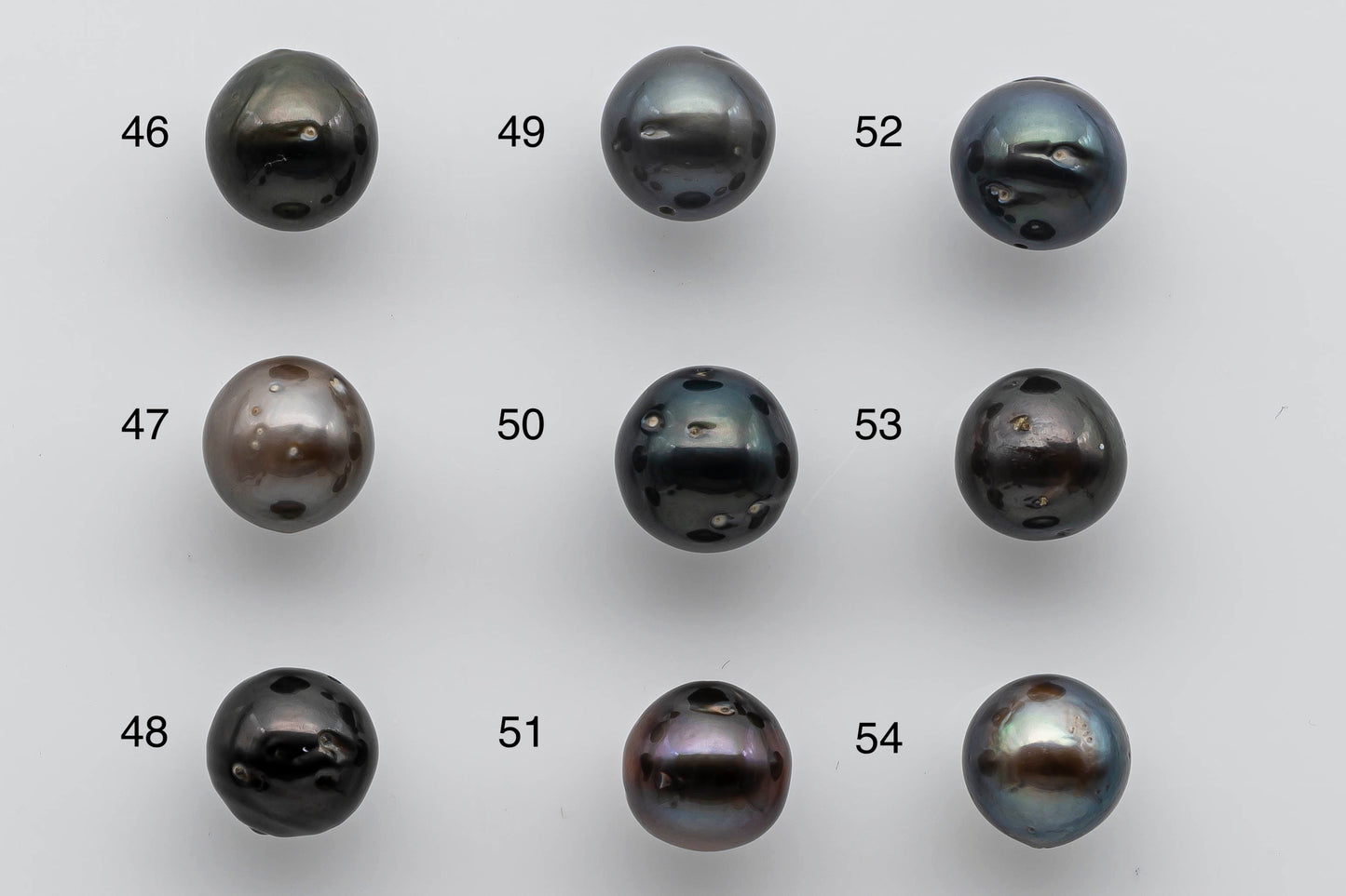 10-11mm Tahitian Pearl Loose Near Round with Luster and Blemish, Predrilled Hole, SKU # 1393TH