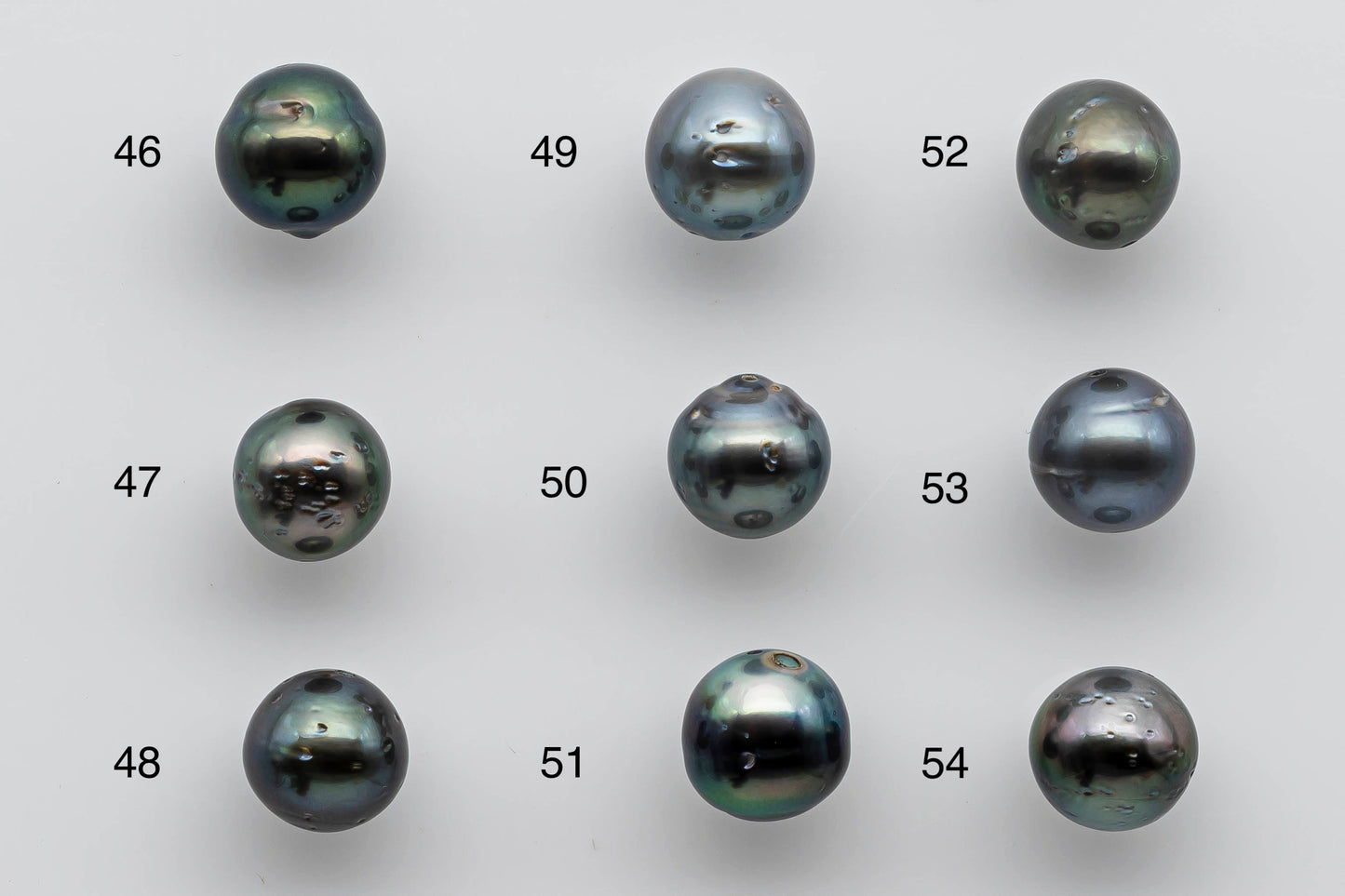 9-10mm Tahitian Pearl Near Round Single Piece with High Luster and Natural Colors, Blemishes and Predrilled Hole, SKU # 1384TH