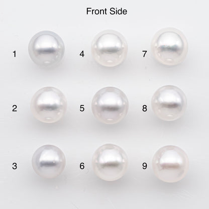 9-10mm White South Sea Pearl Near Round Shape, Loose Undrilled Natural Color, SKU # 2935TH