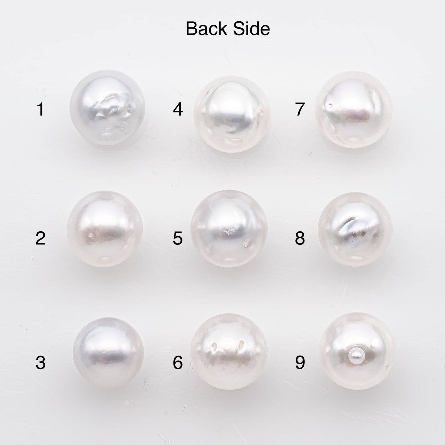 9-10mm White South Sea Pearl Near Round Shape, Loose Undrilled Natural Color, SKU # 2935TH