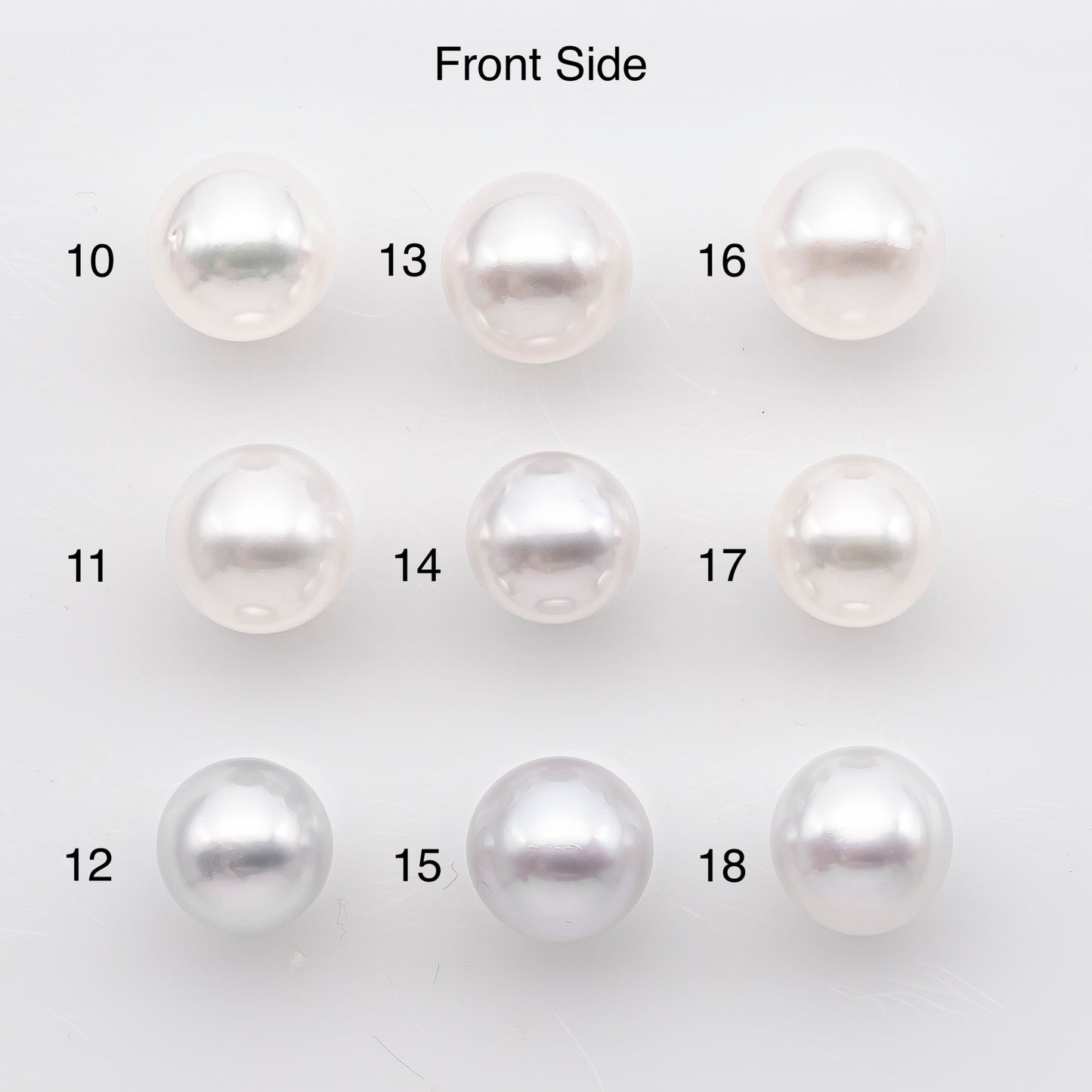9-10mm White South Sea Pearl Near Round Shape, Loose Undrilled Natural Color, SKU # 2935TH