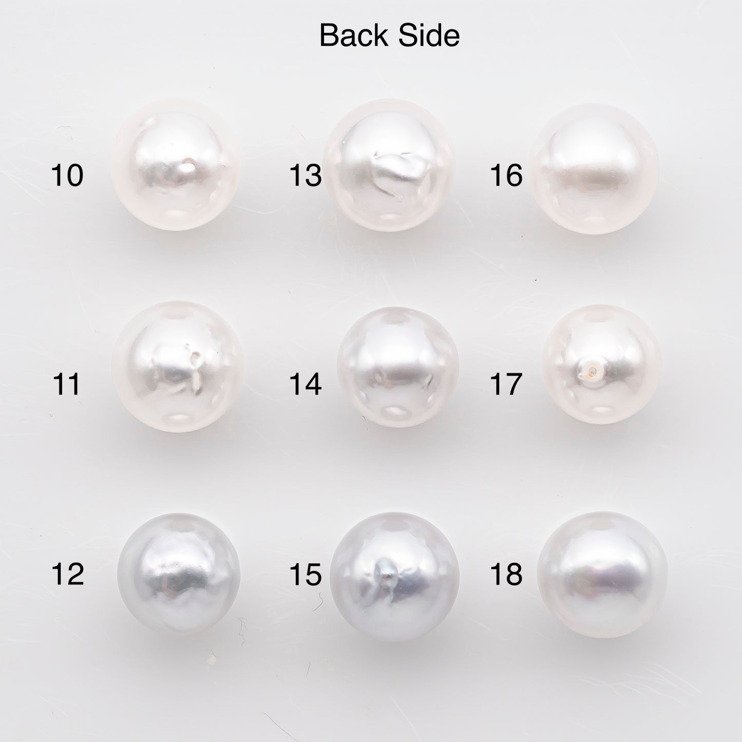 9-10mm White South Sea Pearl Near Round Shape, Loose Undrilled Natural Color, SKU # 2935TH
