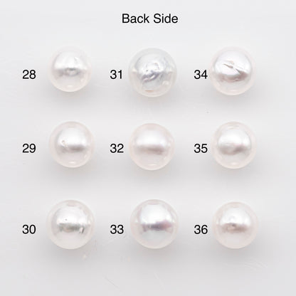 9-10mm White South Sea Pearl Near Round Shape, Loose Undrilled Natural Color, SKU # 2935TH