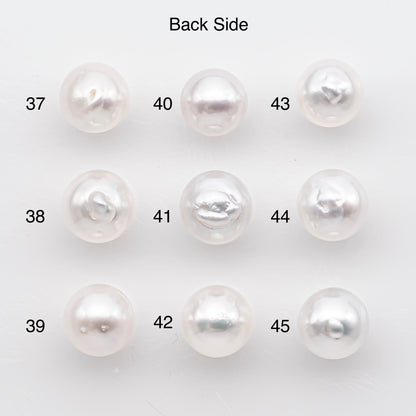 9-10mm White South Sea Pearl Near Round Shape, Loose Undrilled Natural Color, SKU # 2935TH