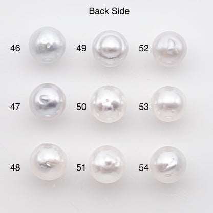 9-10mm White South Sea Pearl Near Round Shape, Loose Undrilled Natural Color, SKU # 2935TH