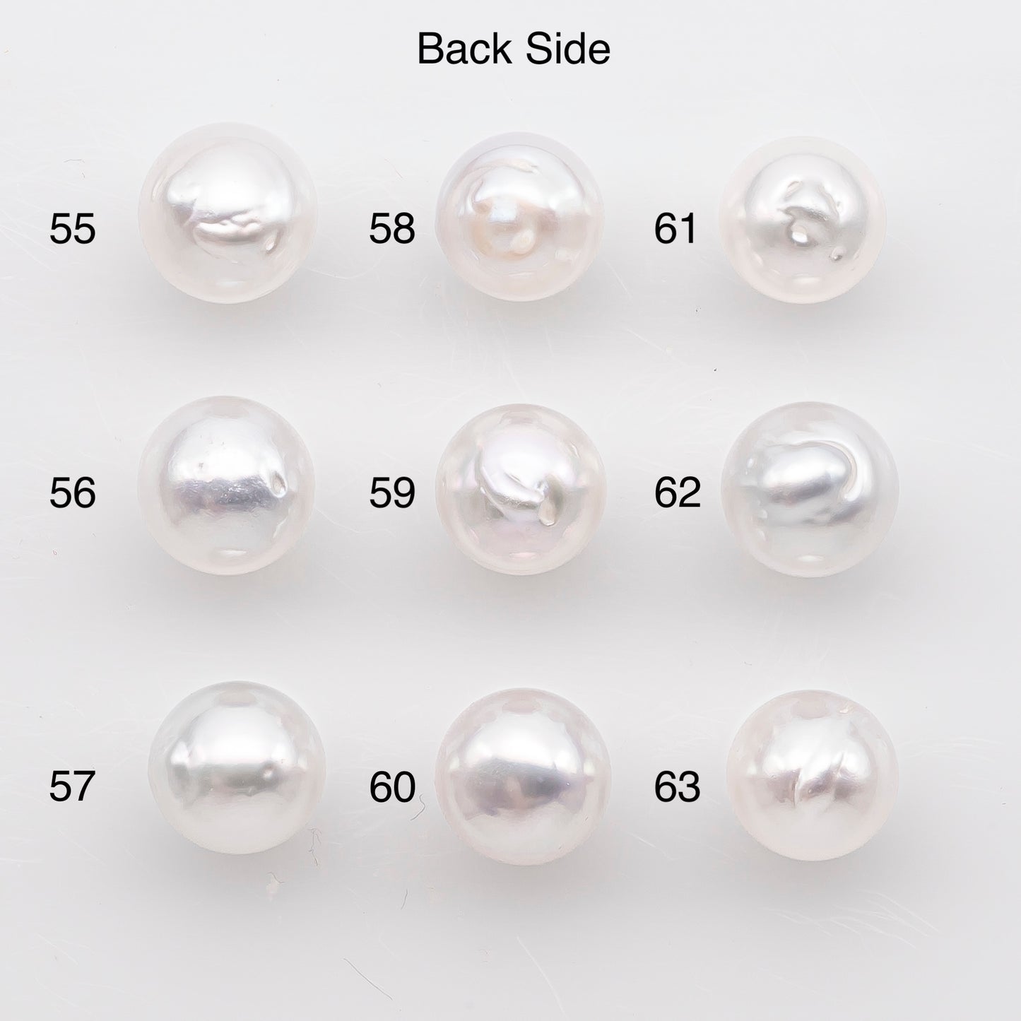 9-10mm White South Sea Pearl Near Round Shape, Loose Undrilled Natural Color, SKU # 2935TH