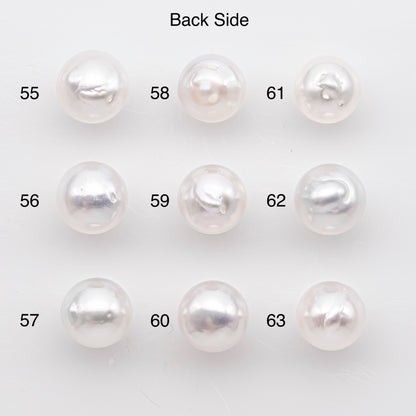 9-10mm White South Sea Pearl Near Round Shape, Loose Undrilled Natural Color, SKU # 2935TH