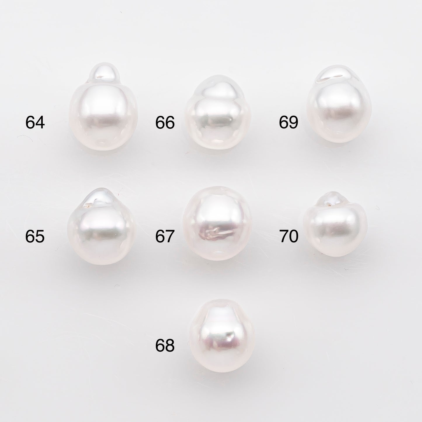 9-10mm White South Sea Pearl Drop Shape, Loose Undrilled Natural Color, SKU # 2937TH
