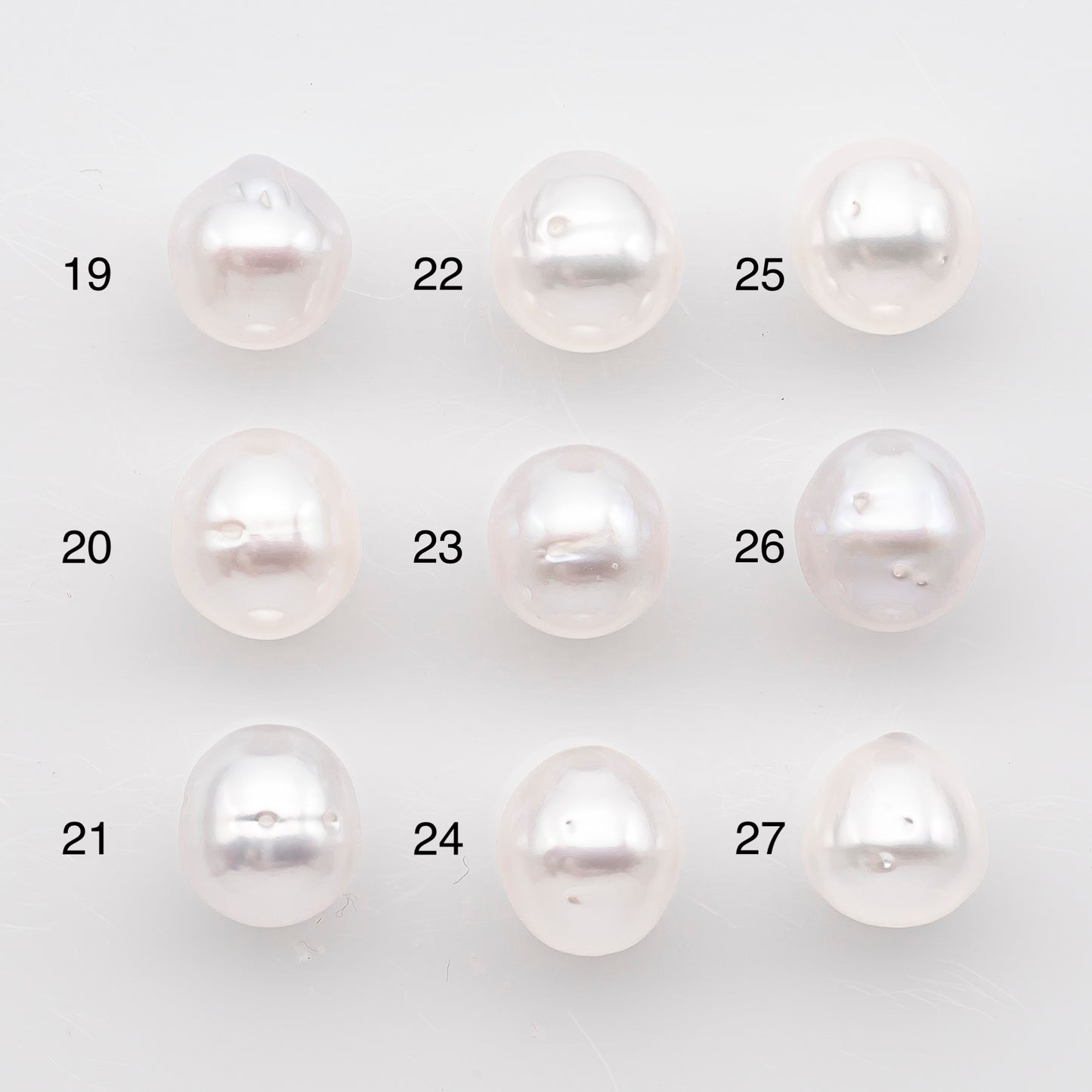 9-10mm White South Sea Pearl Drop Shape, Loose Undrilled Natural Color, SKU # 2938TH