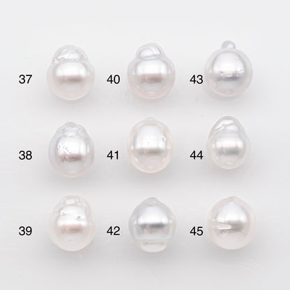 9-10mm White South Sea Pearl Drop Shape, Loose Undrilled Natural Color, SKU # 2938TH
