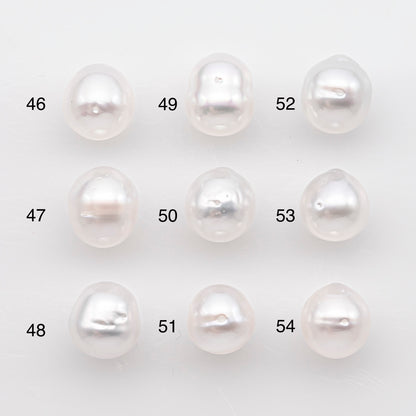 9-10mm White South Sea Pearl Drop Shape, Loose Undrilled Natural Color, SKU # 2938TH