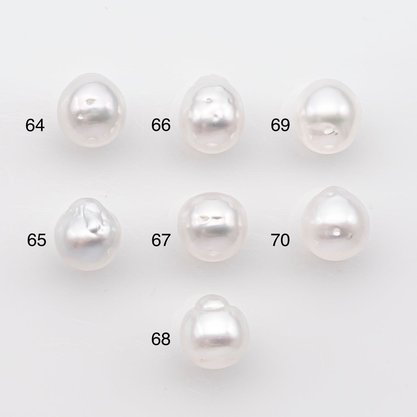 9-10mm White South Sea Pearl Drop Shape, Loose Undrilled Natural Color, SKU # 2938TH