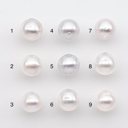 9-10mm White South Sea Pearl Drop Shape, Loose Undrilled Natural Color, SKU # 2940TH