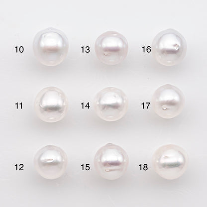 9-10mm White South Sea Pearl Drop Shape, Loose Undrilled Natural Color, SKU # 2940TH