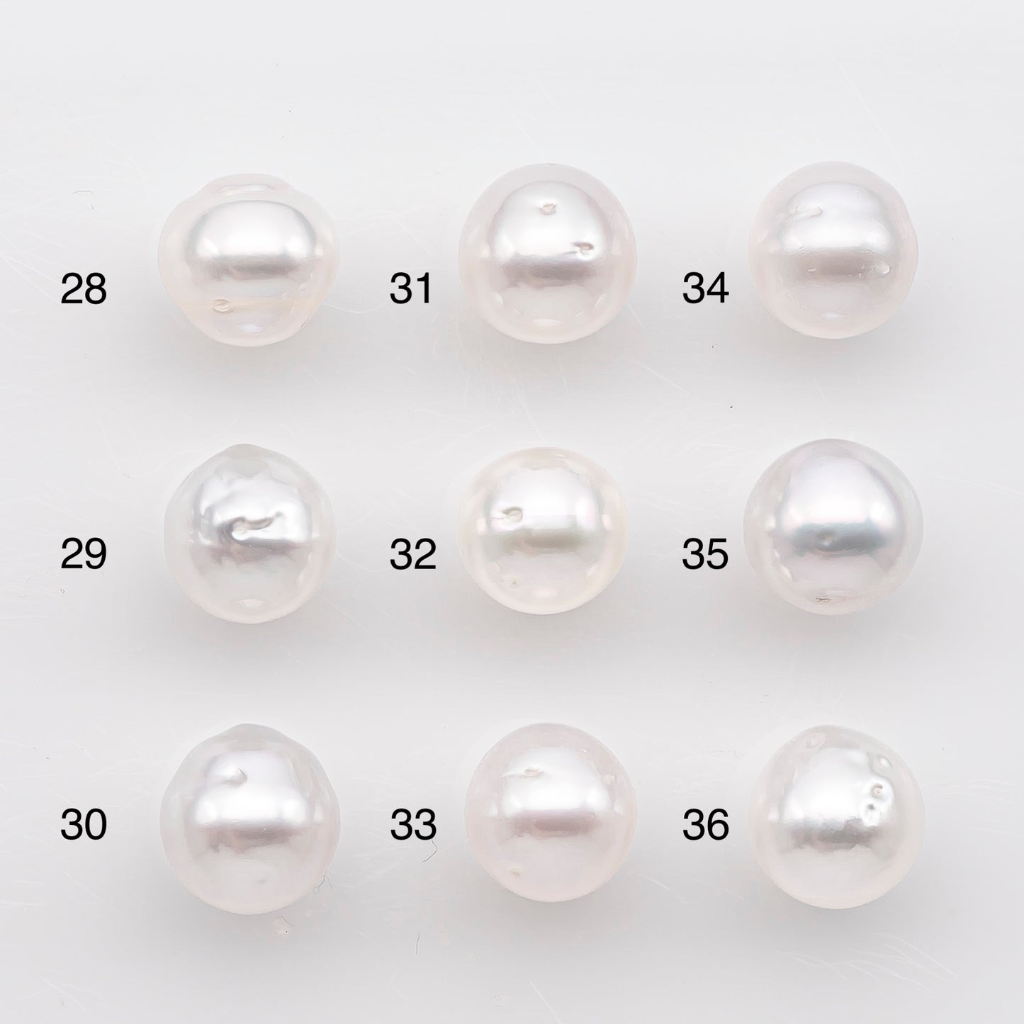 9-10mm White South Sea Pearl Drop Shape, Loose Undrilled Natural Color, SKU # 2940TH