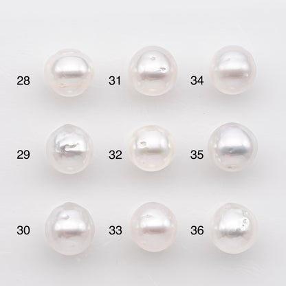 9-10mm White South Sea Pearl Drop Shape, Loose Undrilled Natural Color, SKU # 2940TH