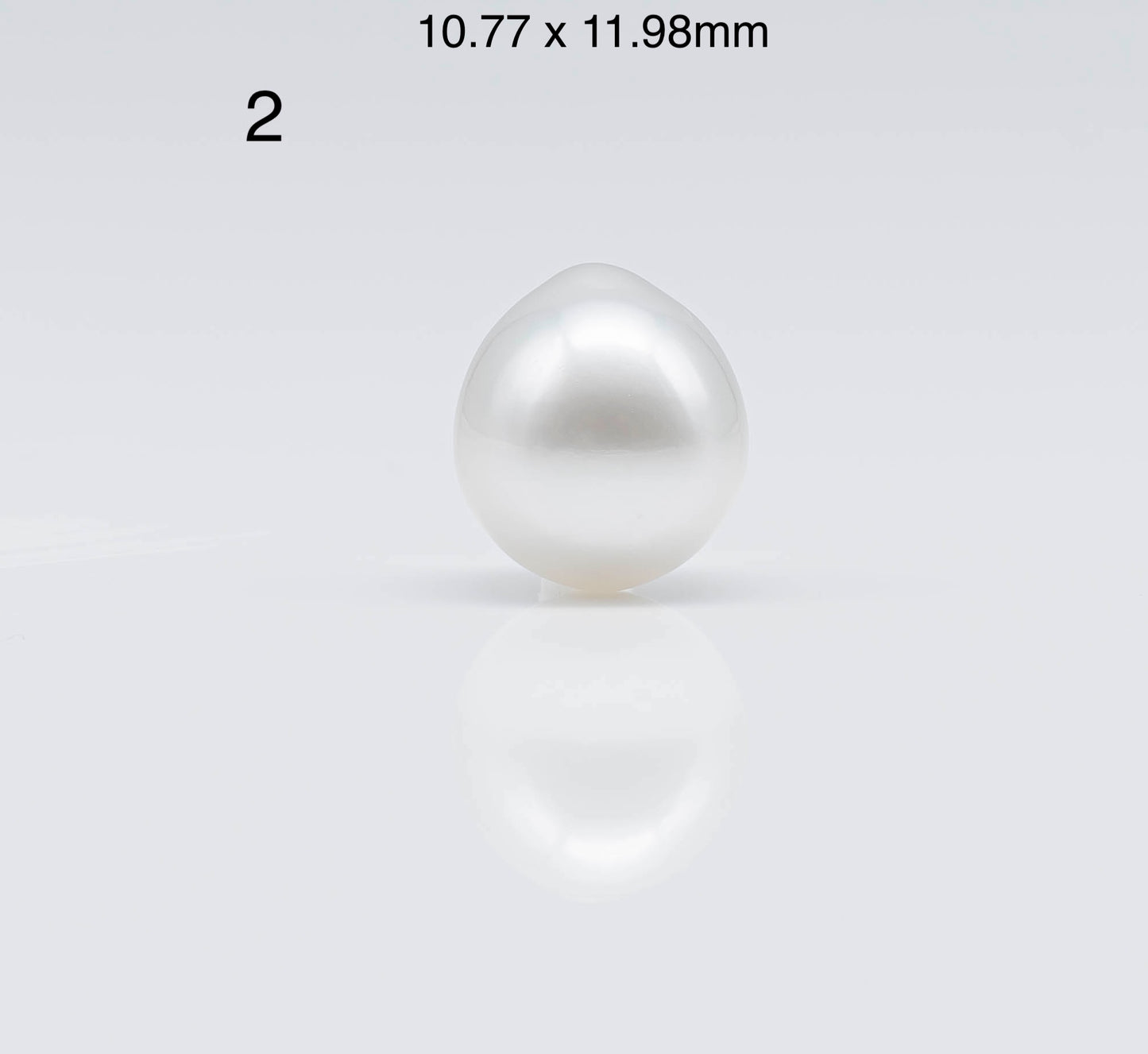 11-12mm South Sea Pearl Drops in Natural White Color and High Luster with Minor Blemish, Loose Single Piece Undrilled, SKU # 1678SS