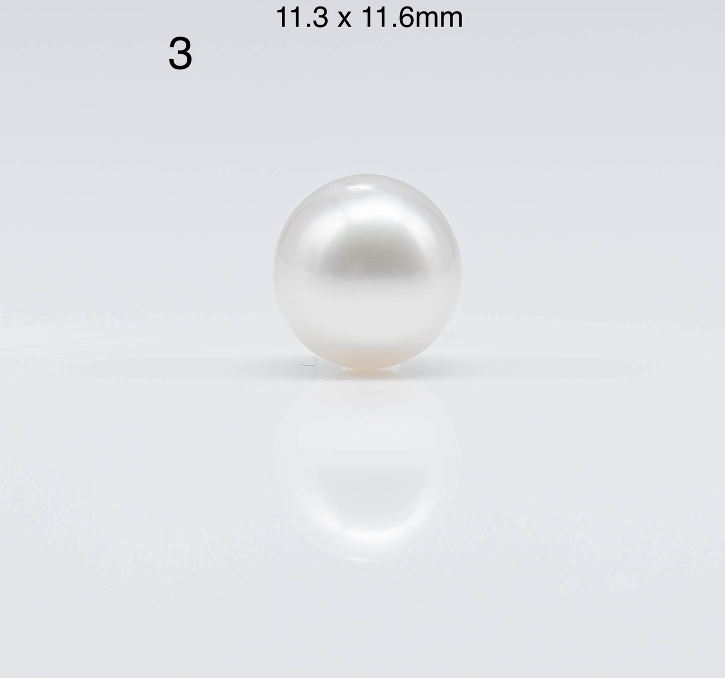 11-12mm South Sea Pearl Drops in Natural White Color and High Luster with Minor Blemish, Loose Single Piece Undrilled, SKU # 1678SS