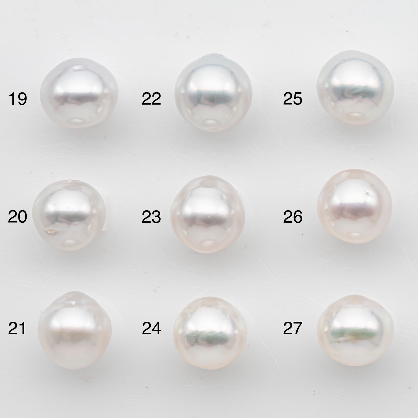 10-11mm White South Sea Pearl Near Round with High Luster, Loose Undrilled Natural Color, SKU # 3093WS