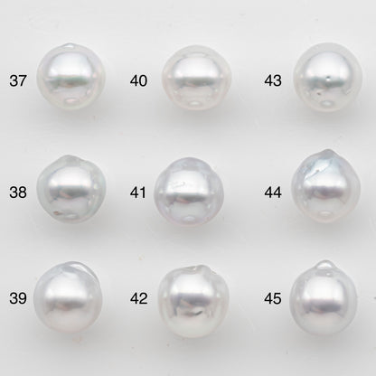 10-11mm White South Sea Pearl Near Round with High Luster, Loose Undrilled Natural Color, SKU # 3093WS