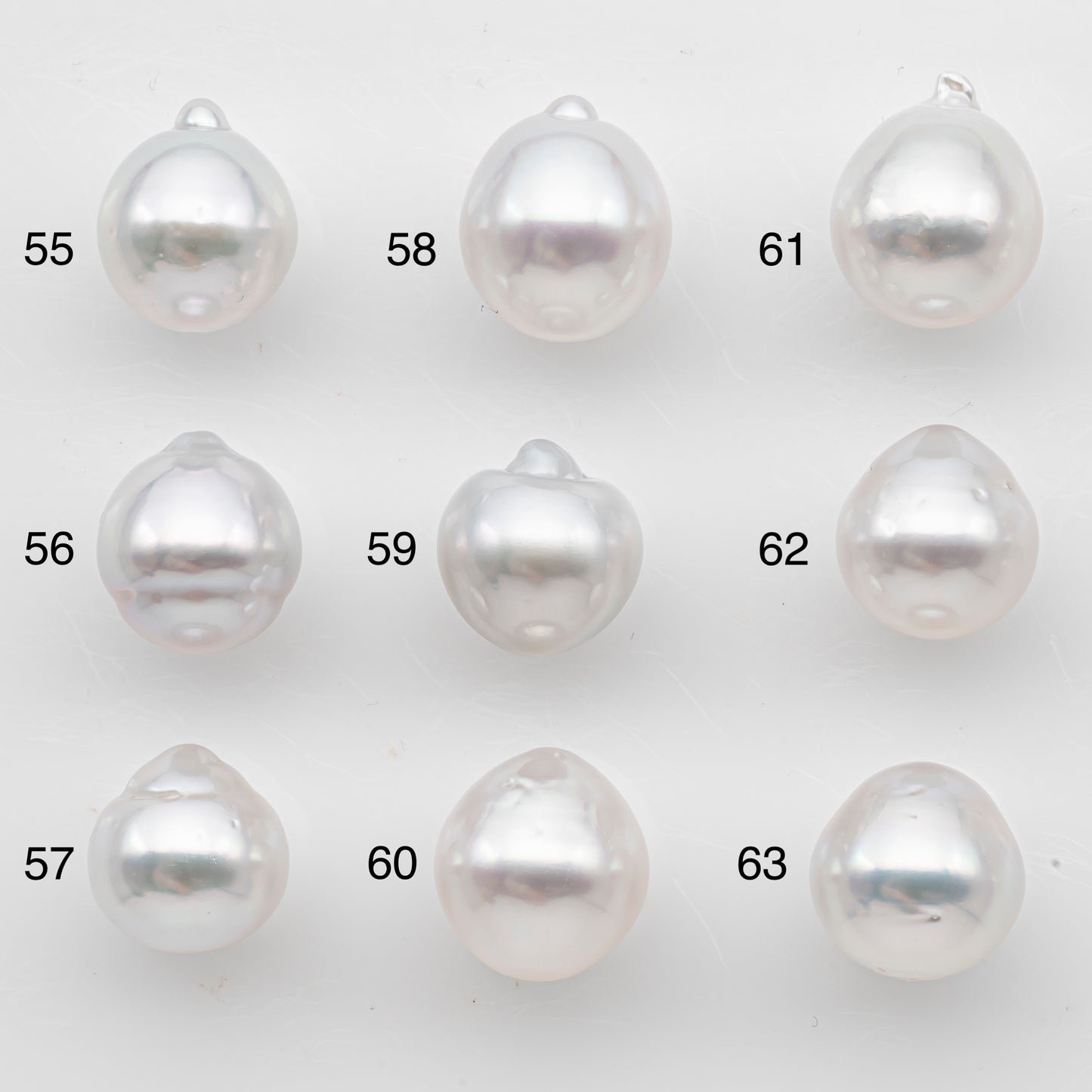 10-11mm White South Sea Pearl Near Round with High Luster, Loose Undrilled Natural Color, SKU # 3093WS