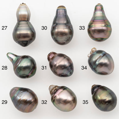 11-12mm Tahitian Pearl, Loose Undrilled with High Luster for Jewelry Making, SKU # 3102TH