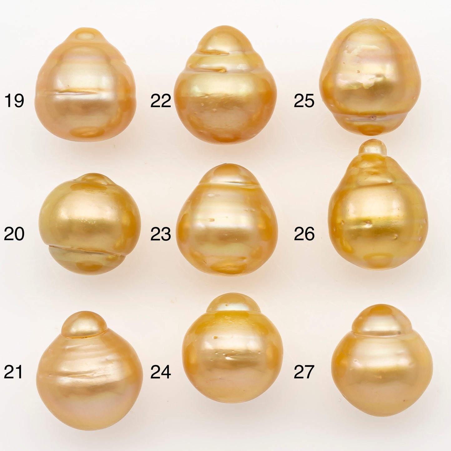 13-14mm South Sea Pearl in Natural Gold Color, Loose Drop Shape, Undrilled for Jewelry Making, SKU # 3095GS