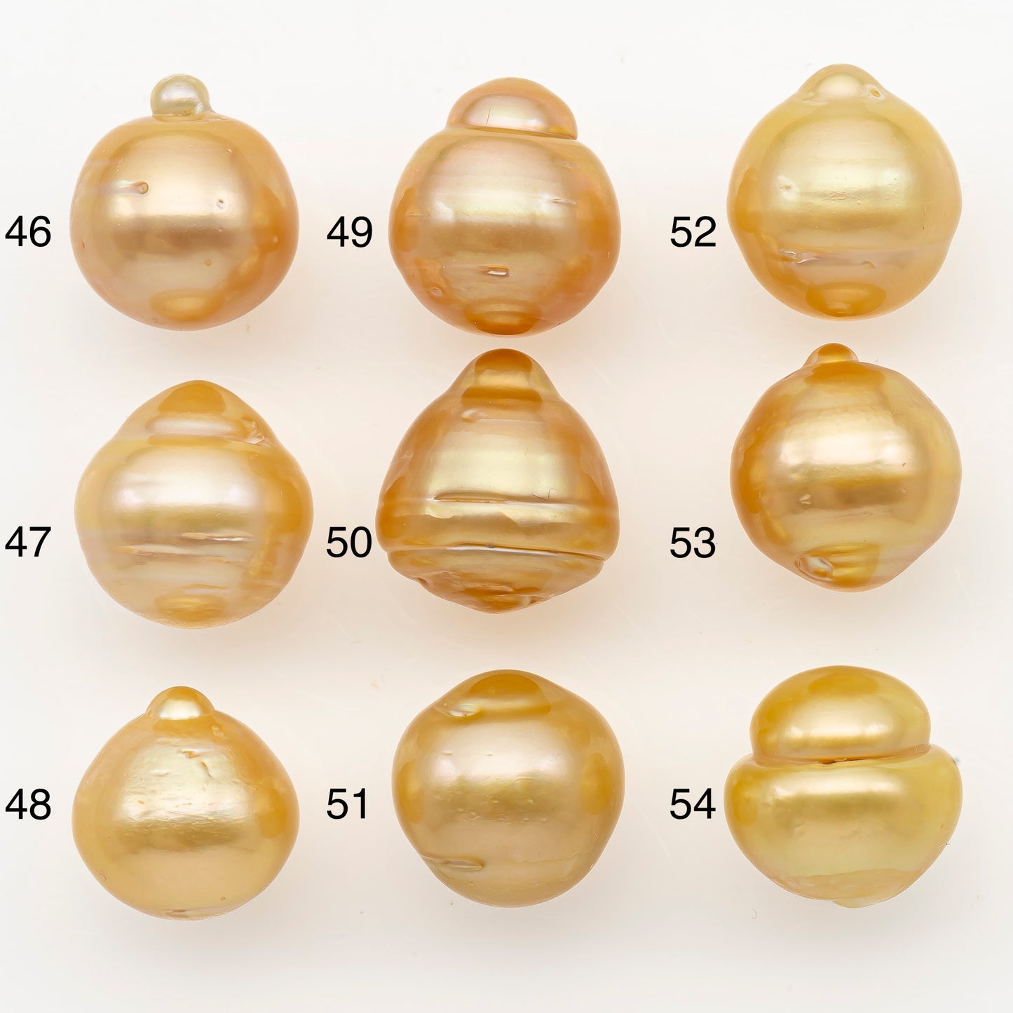 13-14mm South Sea Pearl in Natural Gold Color, Loose Drop Shape, Undrilled for Jewelry Making, SKU # 3095GS