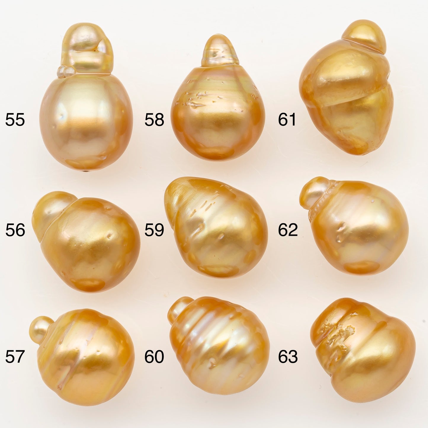 13-14mm South Sea Pearl in Natural Gold Color, Loose Drop Shape, Undrilled for Jewelry Making, SKU # 3095GS