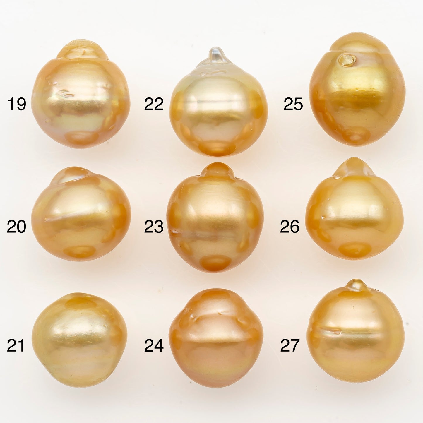 13-14mm South Sea Pearl in Natural Gold Color, Loose Drop Shape, Undrilled for Jewelry Making, SKU # 3096GS