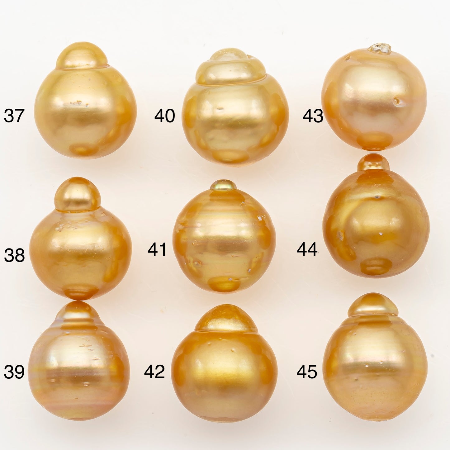 13-14mm South Sea Pearl in Natural Gold Color, Loose Drop Shape, Undrilled for Jewelry Making, SKU # 3096GS