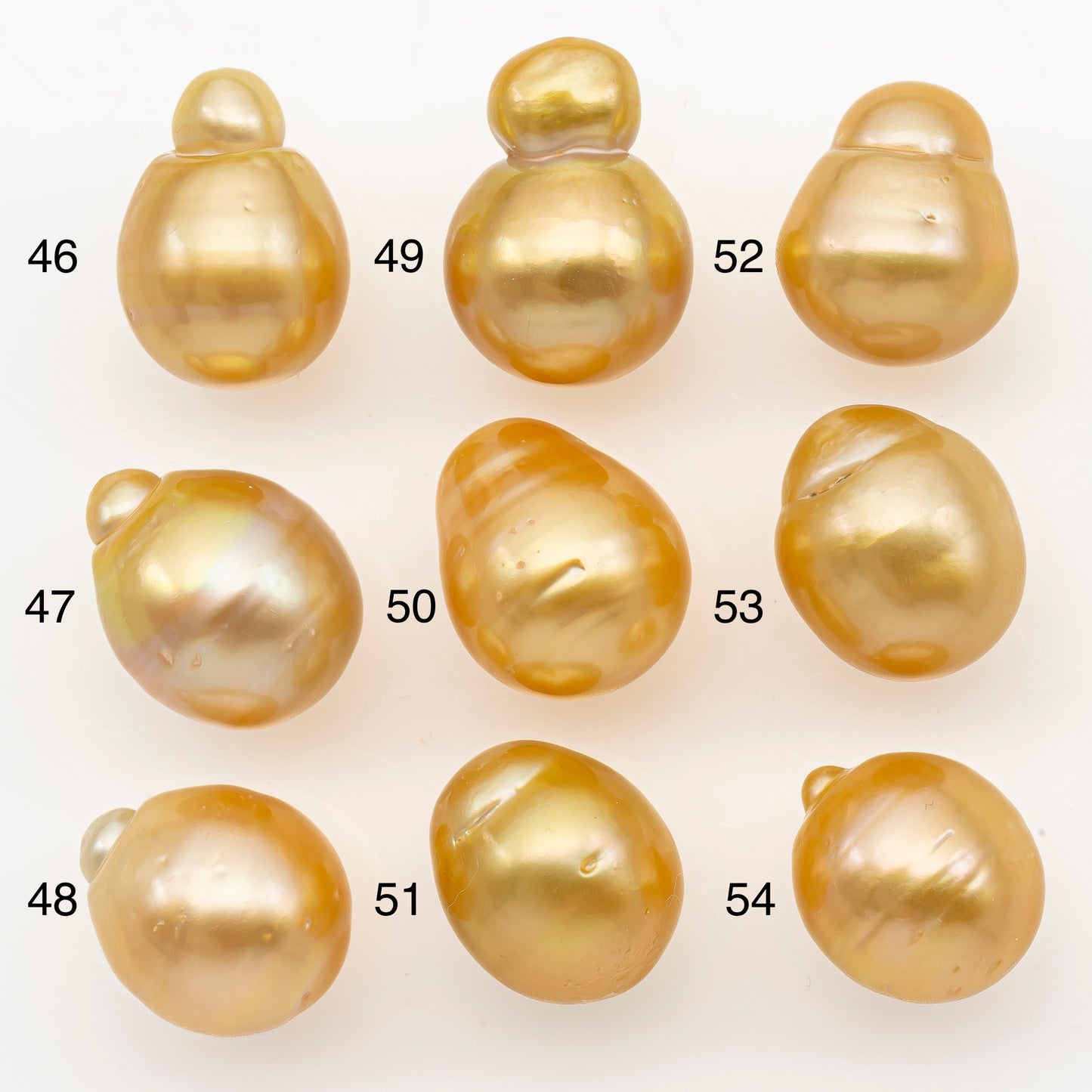 13-14mm South Sea Pearl in Natural Gold Color, Loose Drop Shape, Undrilled for Jewelry Making, SKU # 3096GS