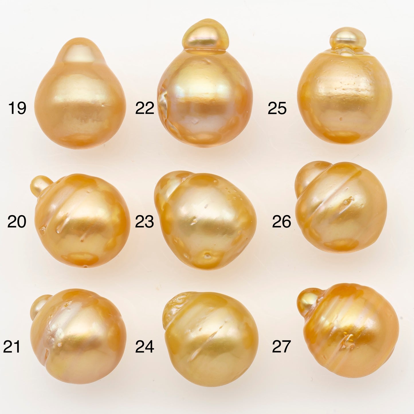 13-14mm South Sea Pearl in Natural Gold Color, Loose Drop Shape, Undrilled for Jewelry Making, SKU # 3097GS