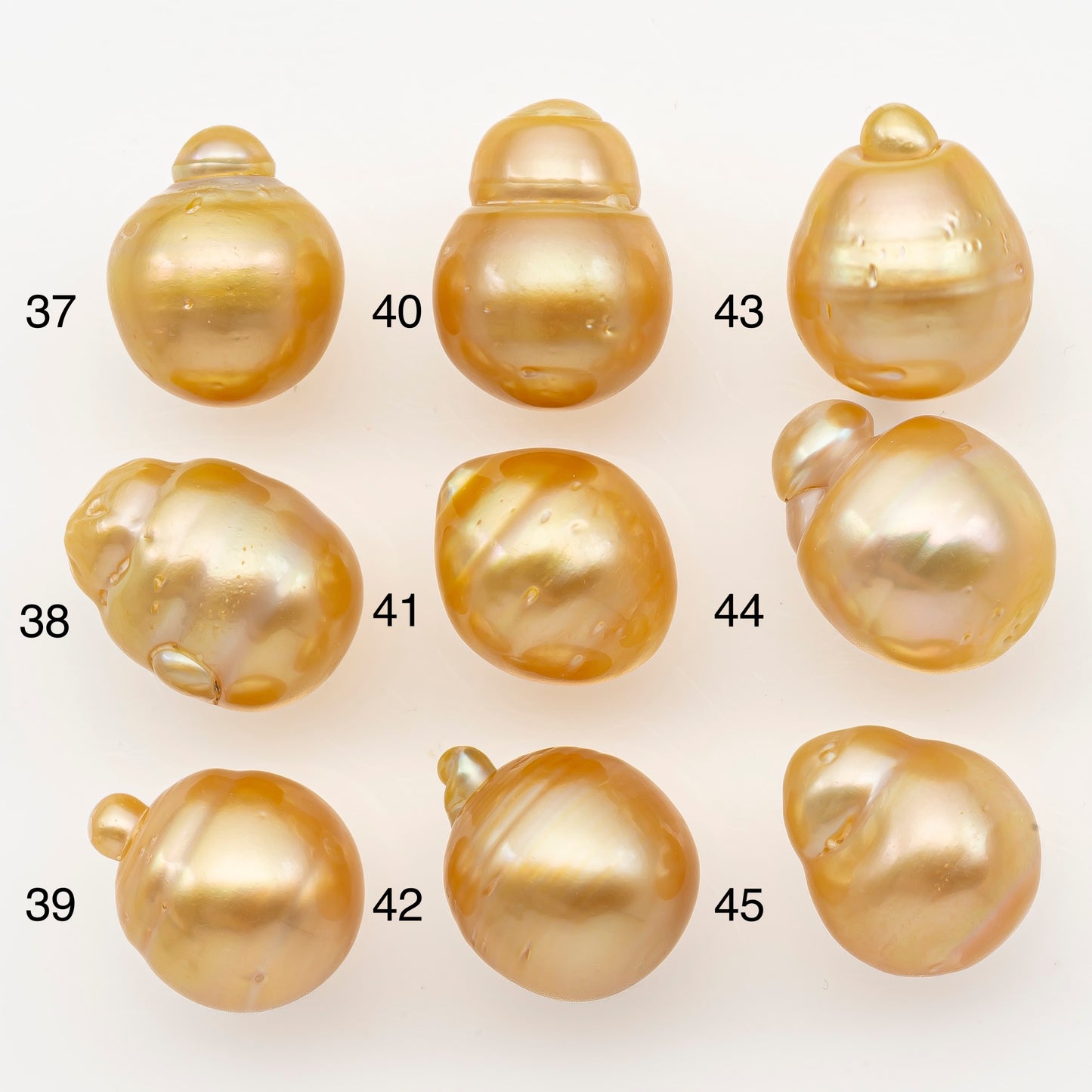 13-14mm South Sea Pearl in Natural Gold Color, Loose Drop Shape, Undrilled for Jewelry Making, SKU # 3097GS