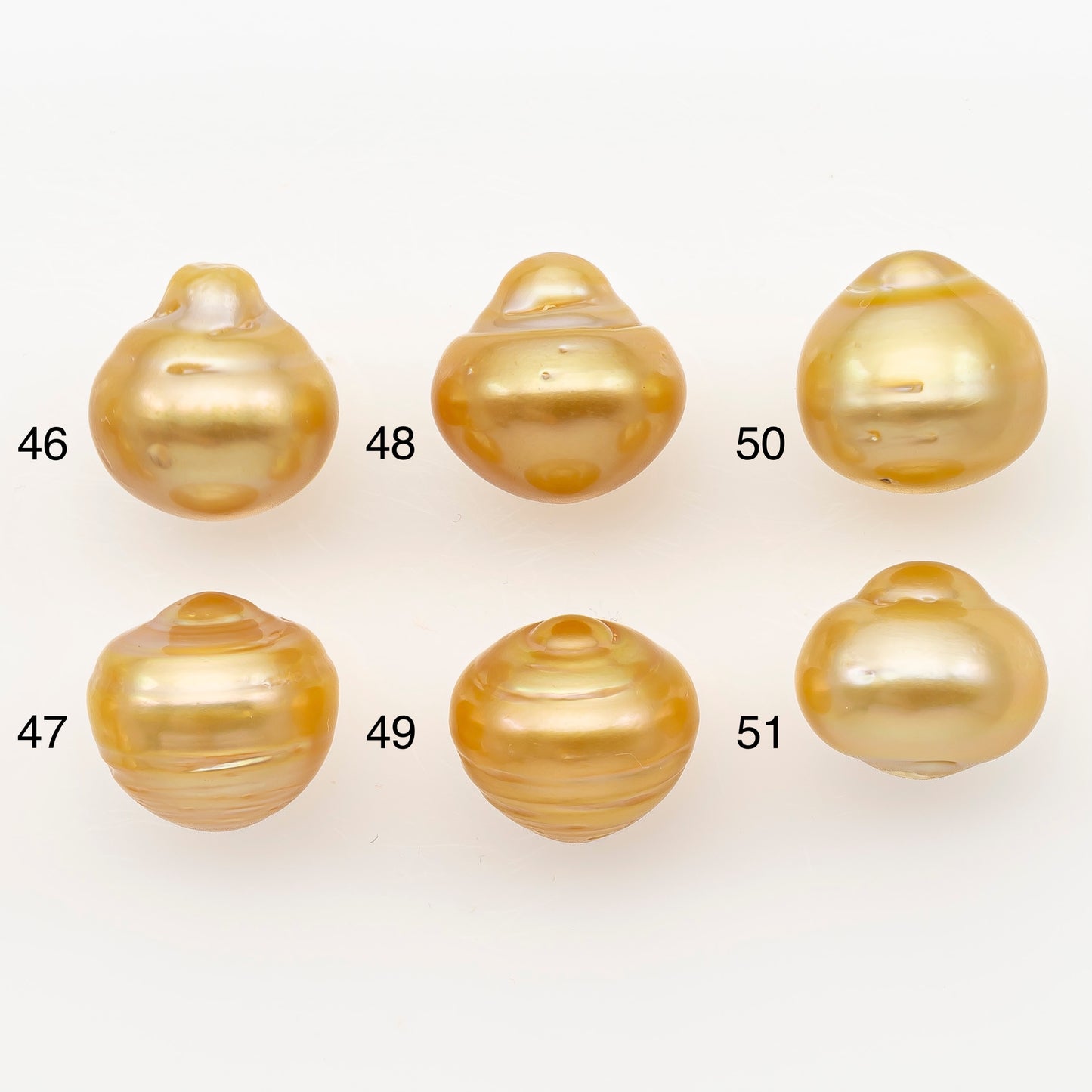 13-14mm South Sea Pearl in Natural Gold Color, Loose Drop Shape, Undrilled for Jewelry Making, SKU # 3097GS