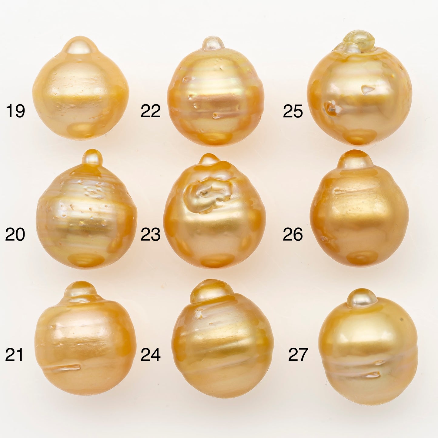 13-14mm South Sea Pearl in Natural Gold Color, Loose Drop Shape, Undrilled for Jewelry Making, SKU # 3098GS